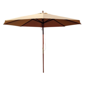 Parasol rond en bois exotique
